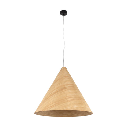 SOLIS Large Scandinavian Wood Pendant Light – Statement Cone Design (Limited Edition) - AURABAGS SHOP