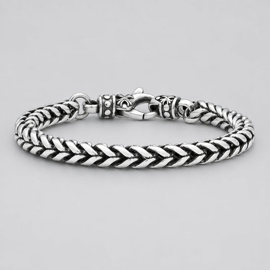 Men's Heavy Duty Wheat Chain Stainless Steel Bracelet Biker Jewelry