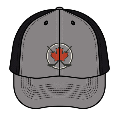 Maple Stick Hockey Hat – Maple Leaf & Crossed Sticks Snapback Cap