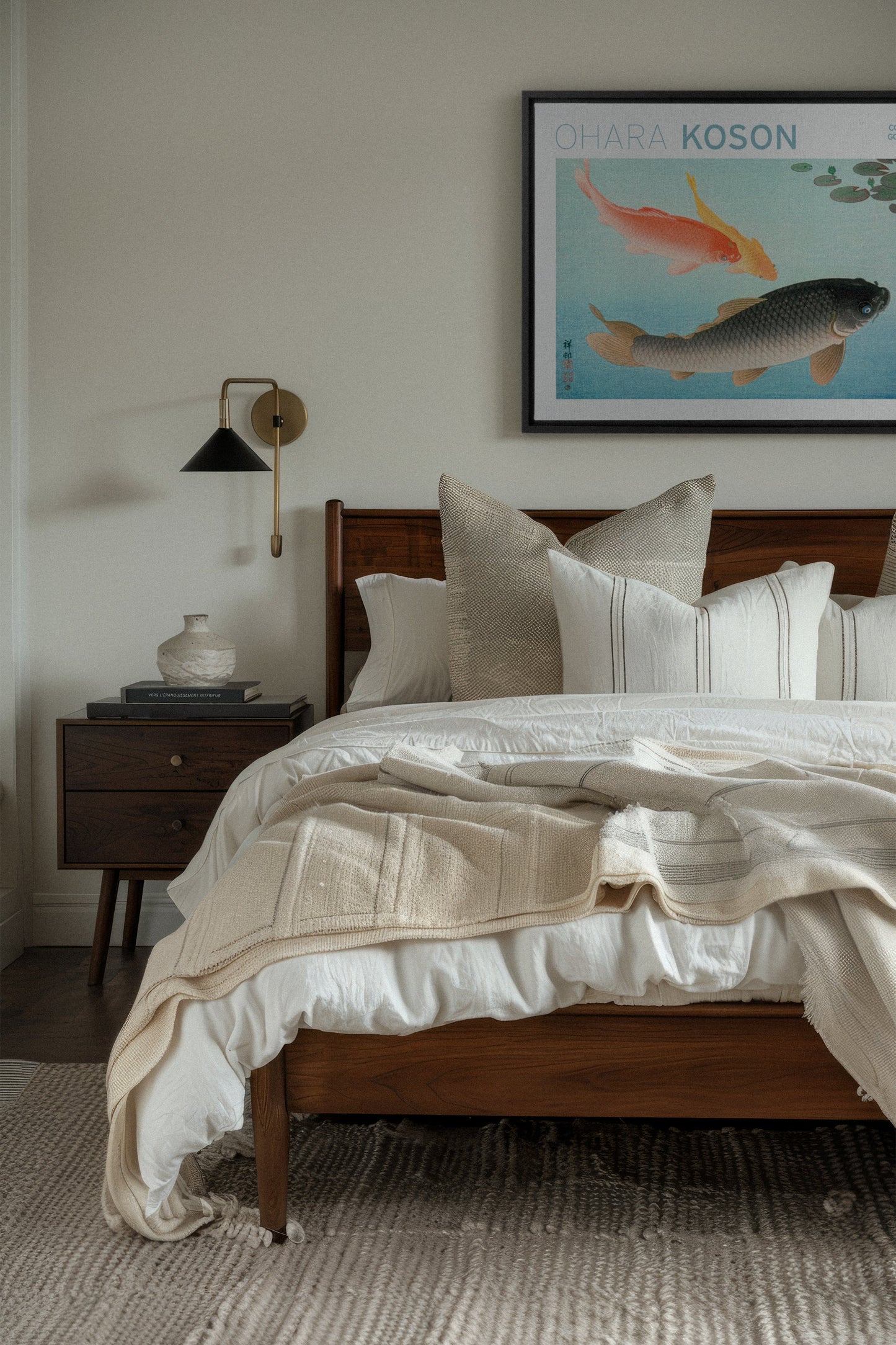 KOI & GOLDFISCH, Werk auf gespannter Leinwand