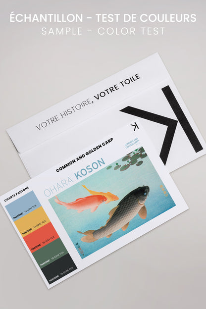 KOI & GOLDFISCH, Werk auf gespannter Leinwand