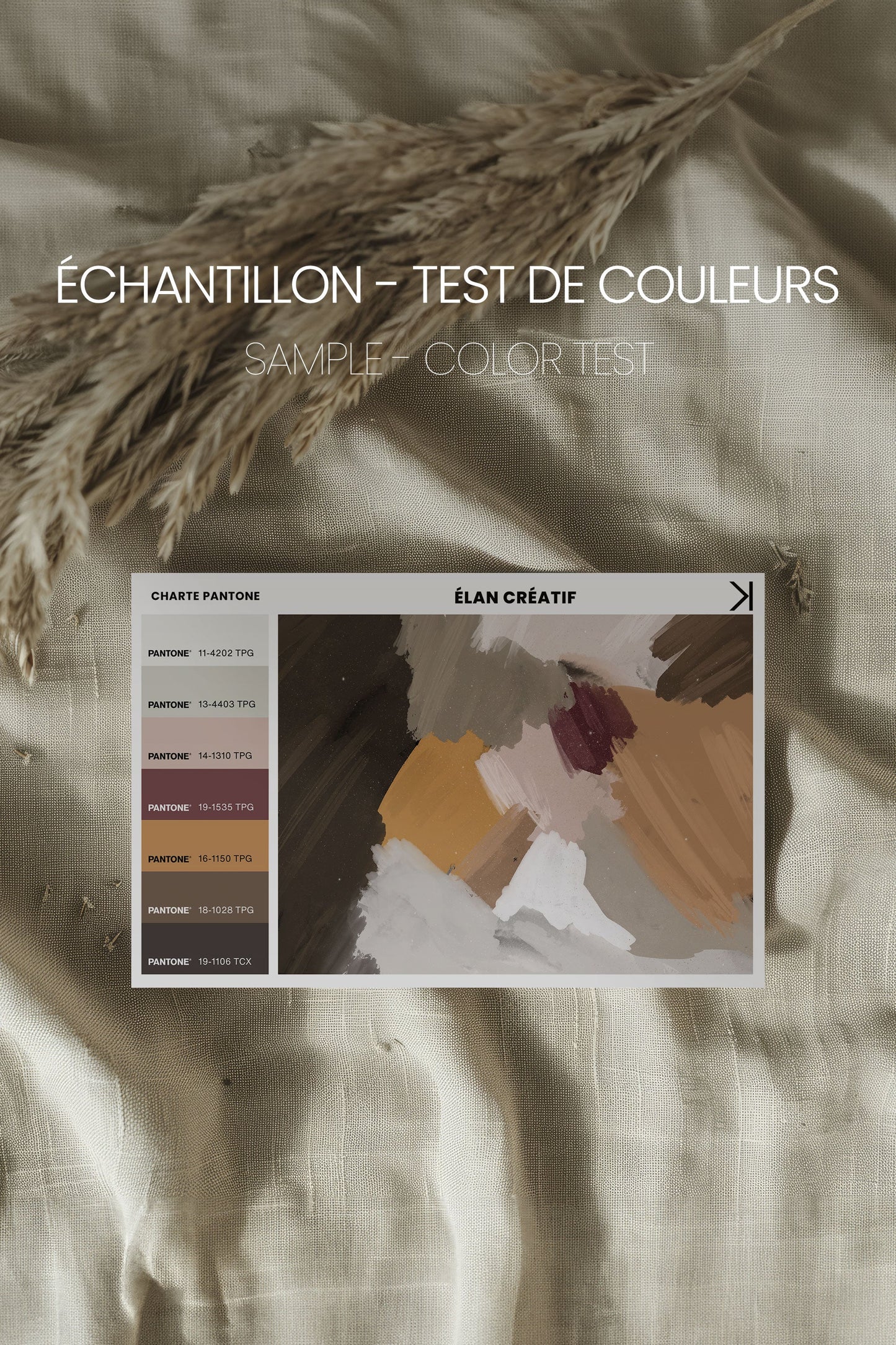 ÉLAN CRÉATIF, Kunstwerk auf gespannter Leinwand