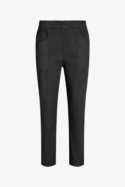Women's Woven Pull-On Tapered Pants with Curved Side Pockets