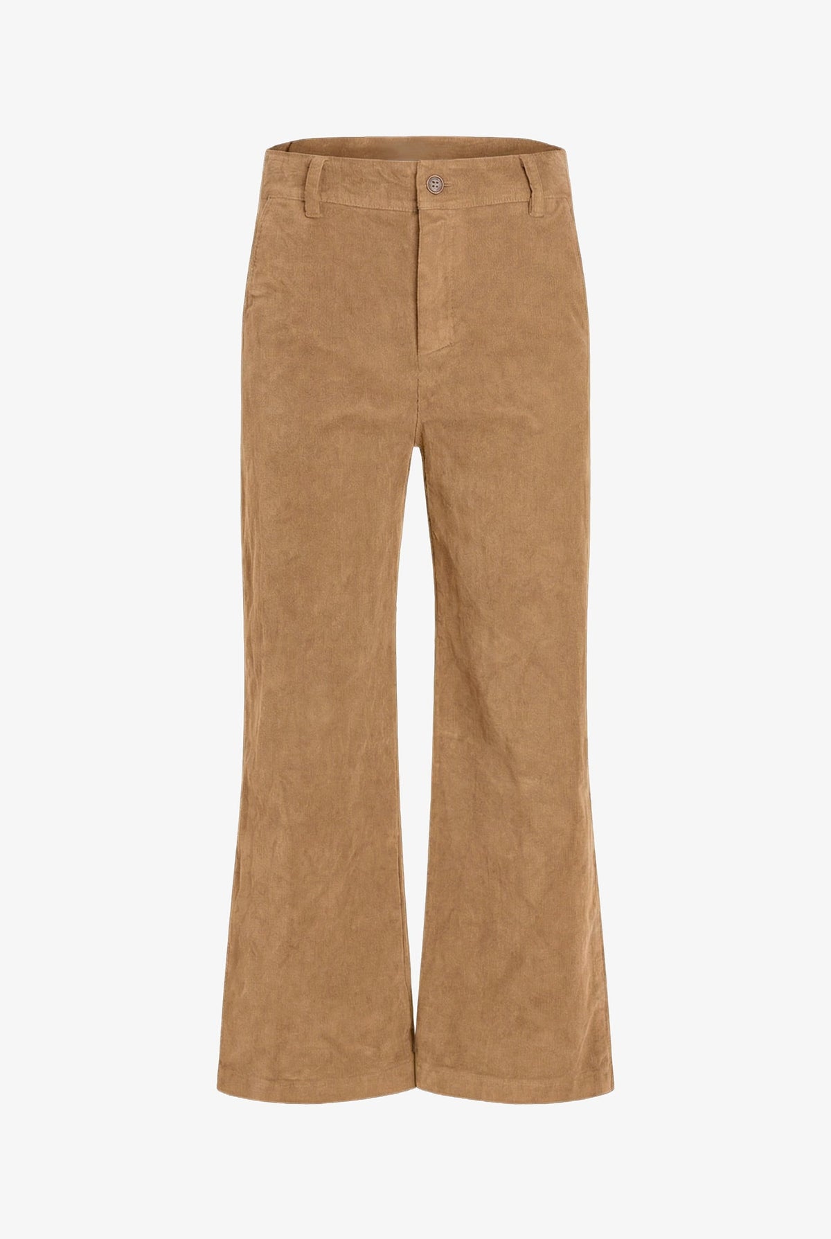 Women's Corduroy Zip-Up Bootcut Pants with Side Pockets