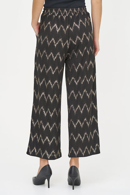 Women's Foil Zigzag Pull-On Pants, Fully Lined with Side Pockets
