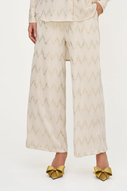 Women's Foil Zigzag Pull-On Pants, Fully Lined with Side Pockets