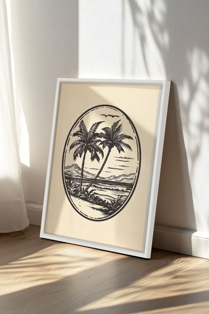 ISLAND ESCAPE, Mischtechnik auf gespannter Leinwand