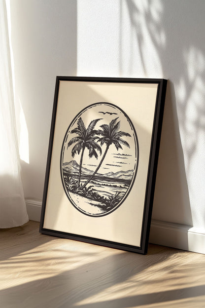 ISLAND ESCAPE, Mischtechnik auf gespannter Leinwand