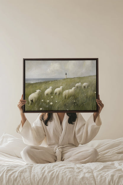 WOLLE & WIND, Kunstwerk auf gespannter Leinwand