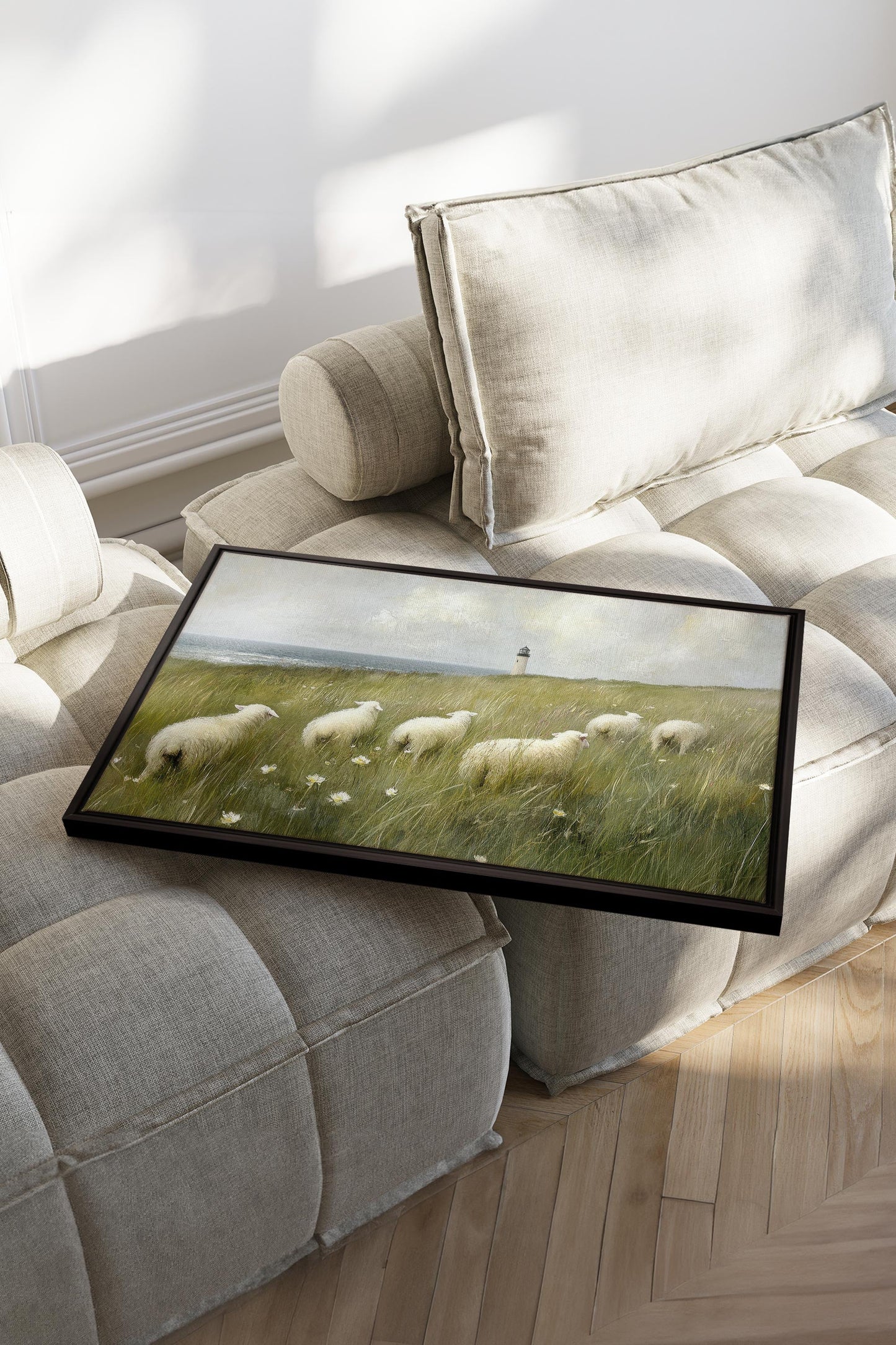 WOLLE & WIND, Kunstwerk auf gespannter Leinwand