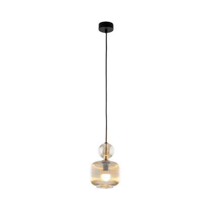 SOPHIA Ribbed Glass Pendant Light for Kitchen Island, Dining Room & Contemporary Interiors