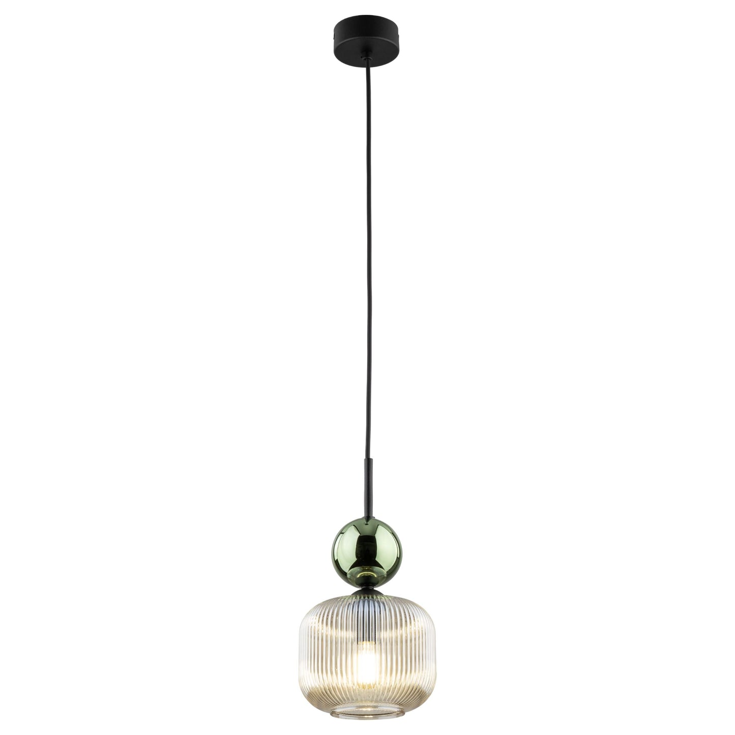 SOPHIA Ribbed Glass Pendant Light for Kitchen Island, Dining Room & Contemporary Interiors