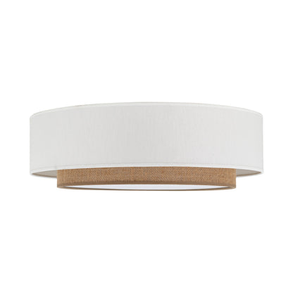 CALISTO JUTE Scandinavian Flush Mount Ceiling Light for Bedroom, Hallway & Living Room