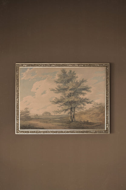 VERGESSENE LANDSCHAFT, VINTAGE-RAHMEN SILBER