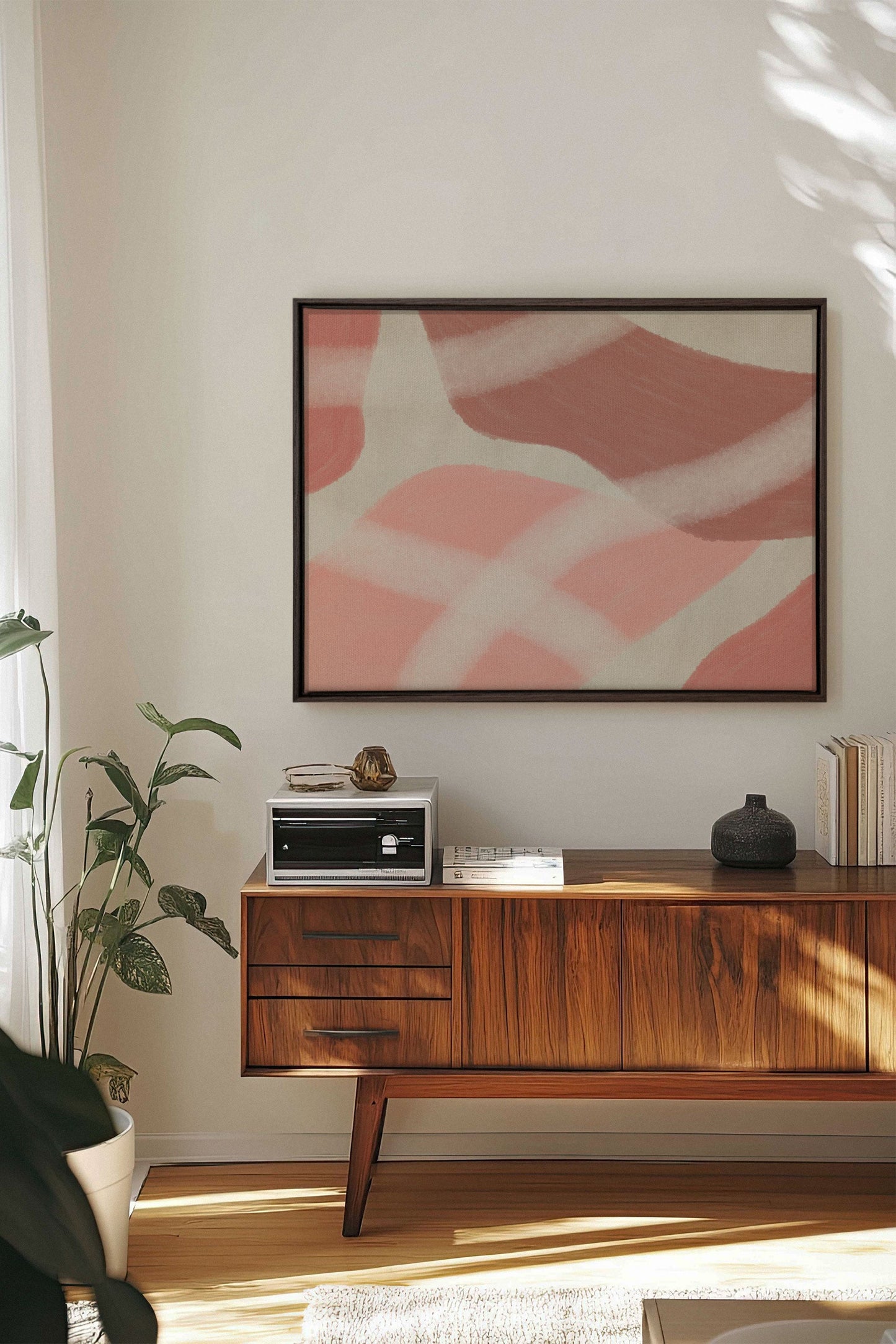 ROSIGER GLANZ, Werk auf gespannter Leinwand