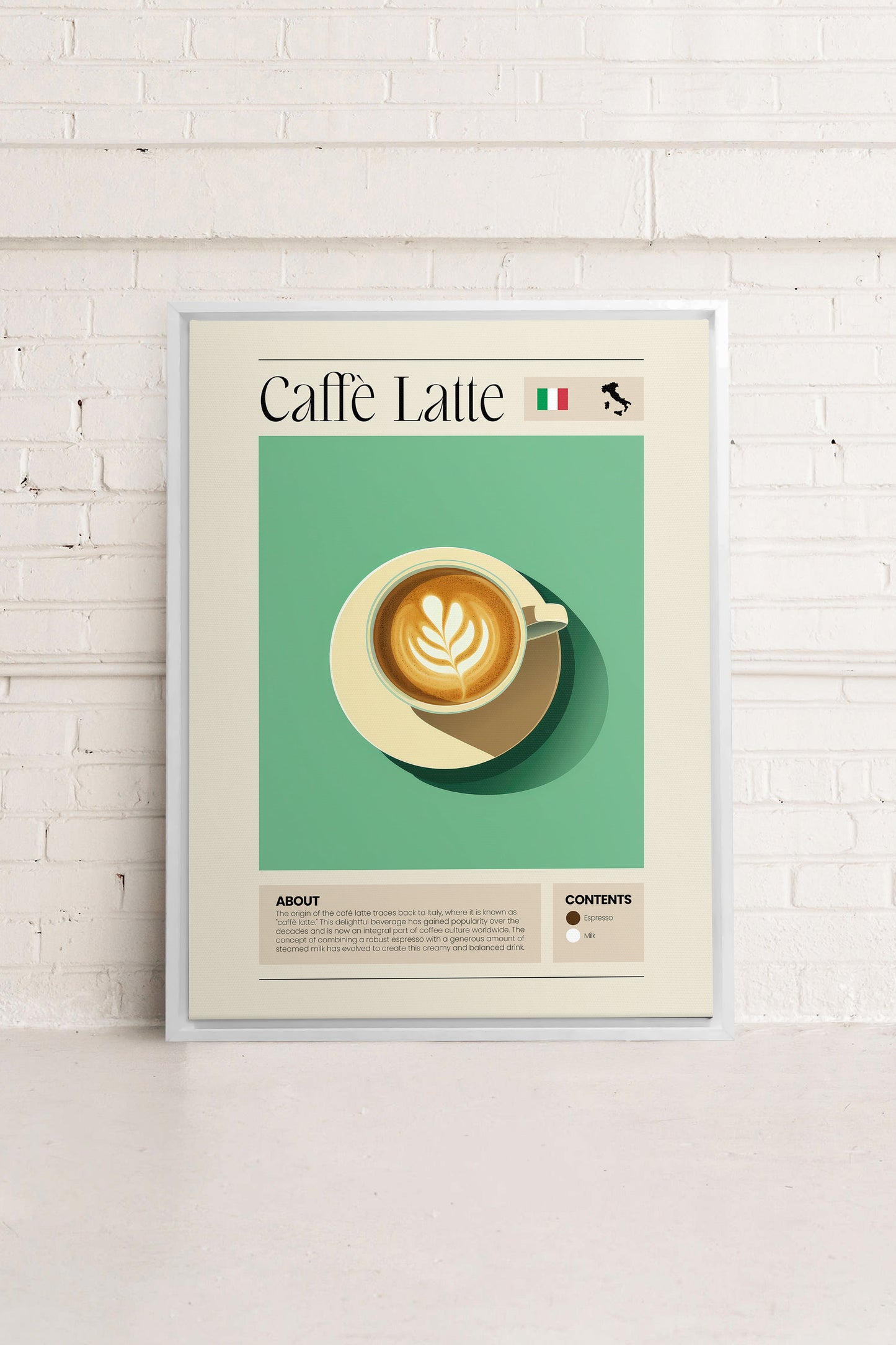 CAFFÈ LATTE, Mischtechnik auf gespannter Leinwand