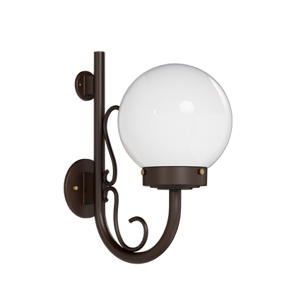 Key West - Luminaire mural extérieur montage vers le haut avec canne et fioriture format petit - 13097