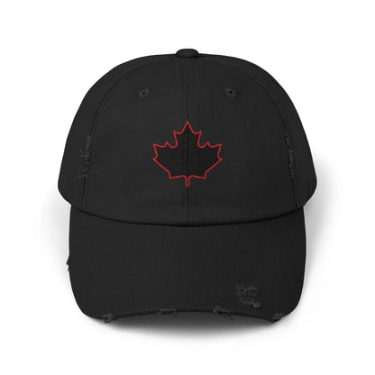 Maple Stick Distressed Hockey Cap – Retro Canadian Style