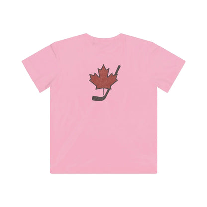 Vintage Canada Maple Leaf T-Shirt Youth Distressed Graphic Tee for Hockey Fans