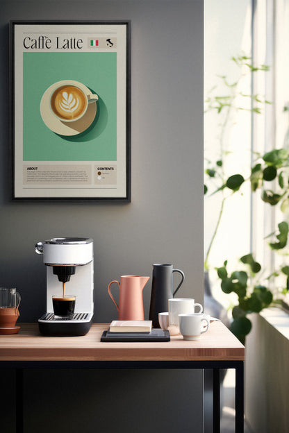 CAFFÈ LATTE, Mischtechnik auf gespannter Leinwand
