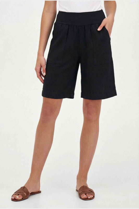 Women's Knit Woven Combo Shorts