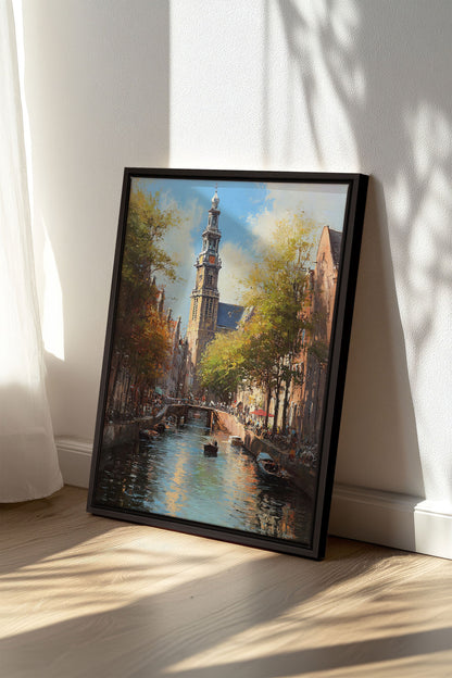 GRÄTEN VON AMSTERDAM, Kunstwerk auf gespannter Leinwand