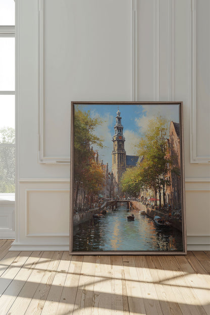 GRÄTEN VON AMSTERDAM, Kunstwerk auf gespannter Leinwand