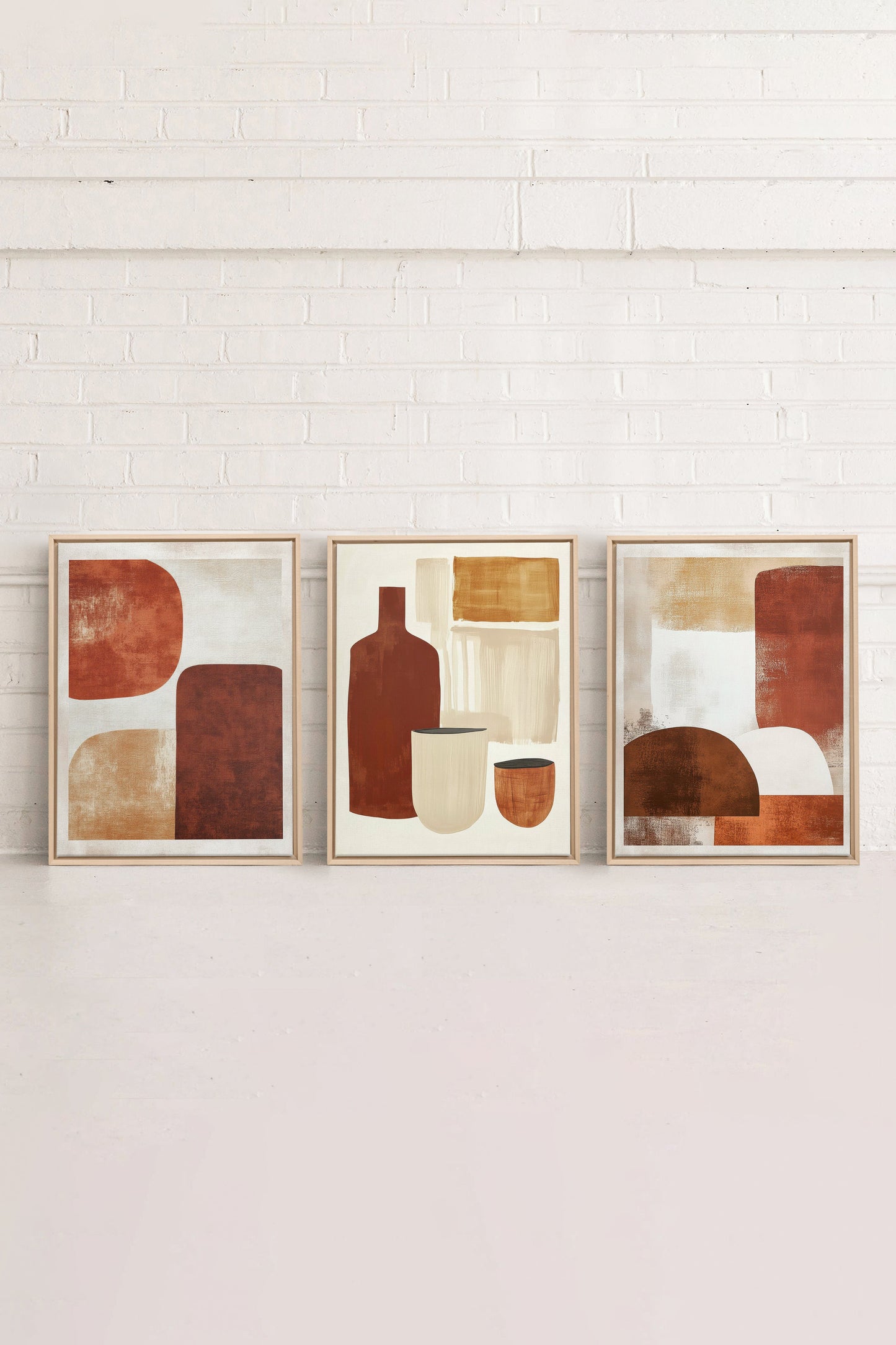 IRDISCHES HANDWERK TRIO (3 Werke auf gespannter Leinwand)
