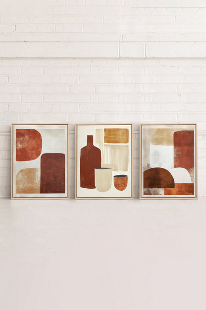 IRDISCHES HANDWERK TRIO (3 Werke auf gespannter Leinwand)