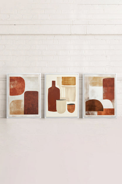 IRDISCHES HANDWERK TRIO (3 Werke auf gespannter Leinwand)