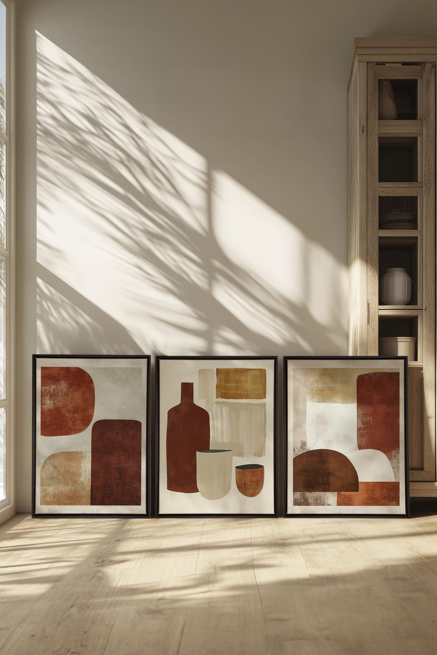 IRDISCHES HANDWERK TRIO (3 Werke auf gespannter Leinwand)