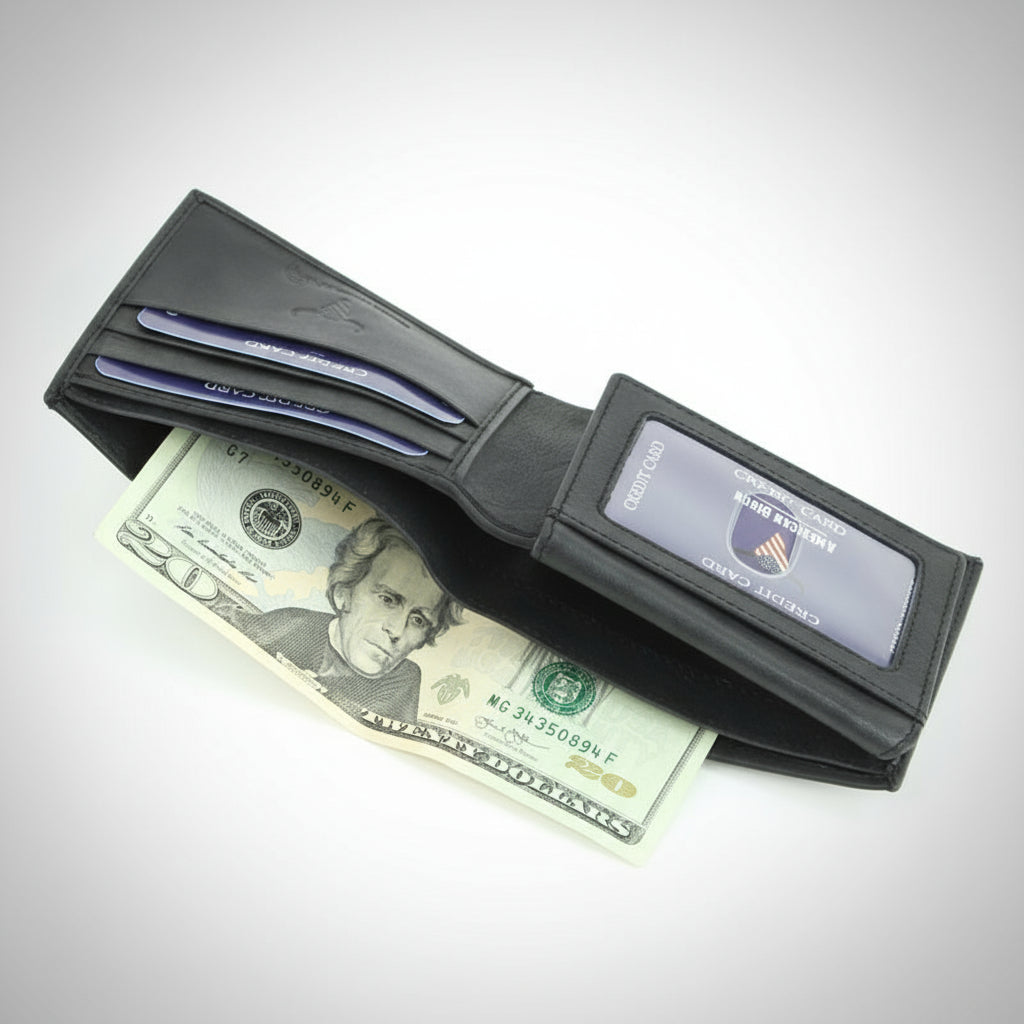 Men's RFID Bifold Left Side Flap Over Wallet