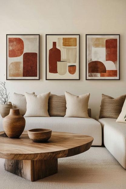 IRDISCHES HANDWERK TRIO (3 Werke auf gespannter Leinwand)