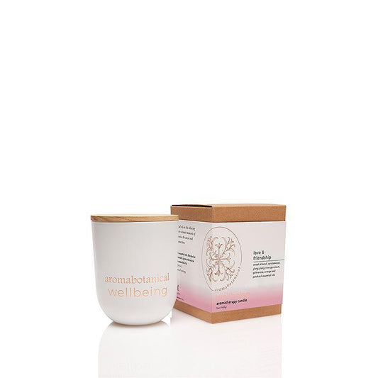 Kleine Liebeskerze mit Mandel & Sandelholz für Intimität von Aromabotanical