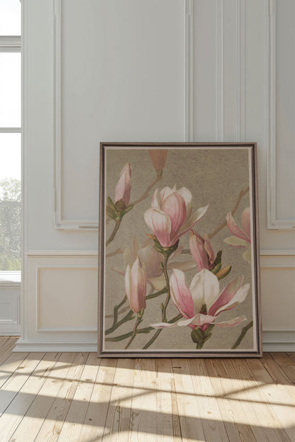 MAGNOLIA WHISPER, Giclée auf Leinwand aufgezogen