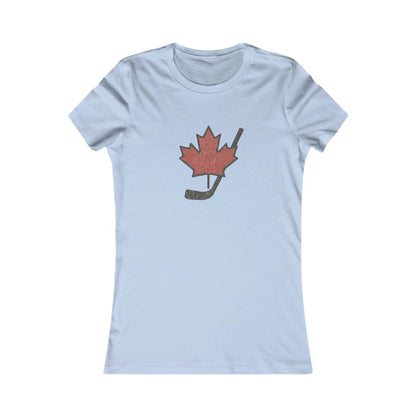 Maple Leaf Hockey Stick Women's T-Shirt - Canadian Hockey Pride - Maple Stick Hockey Co. - Ladies Fit