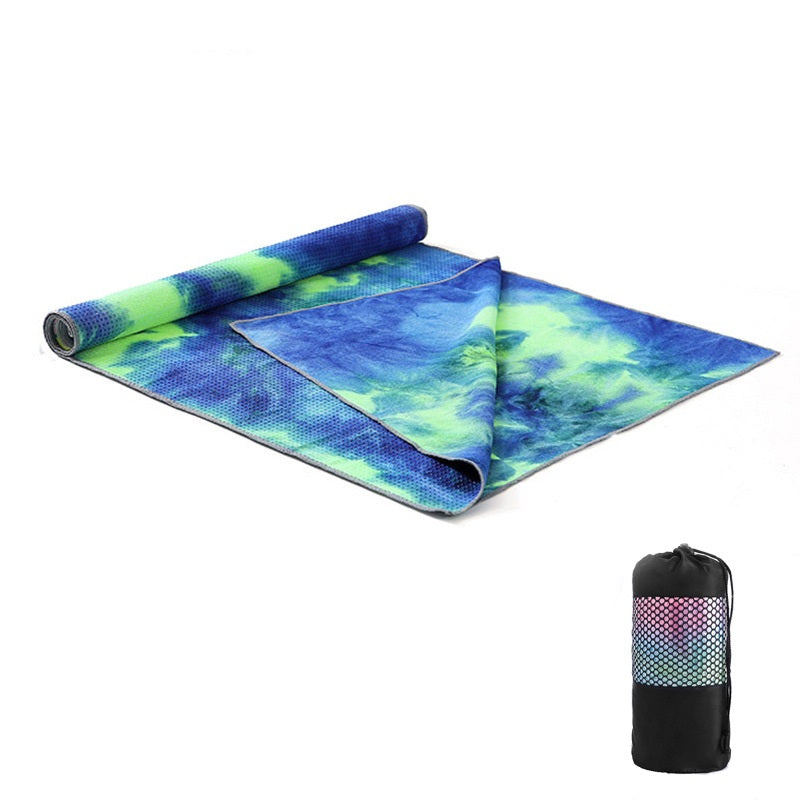 Tie-Dye Yoga Blanket – Wide Yoga Mat Pad Towel & Exercise Drape