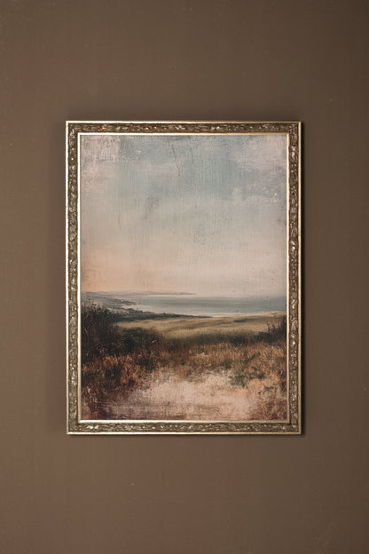 SILBERFARBENER VINTAGE RAHMEN, SAND UND NEBEL
