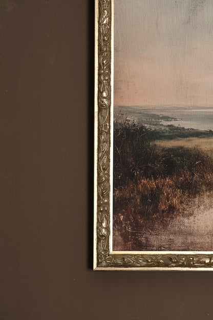 SILBERFARBENER VINTAGE RAHMEN, SAND UND NEBEL