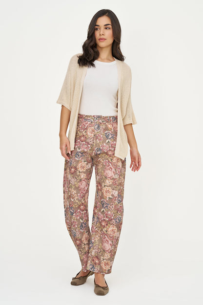Women's Knit Open Cardigan with Elbow-Length Sleeves