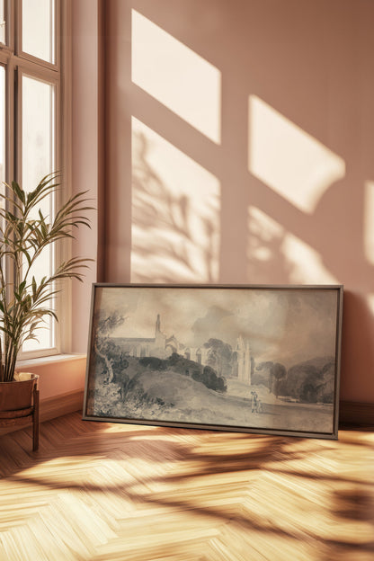 VERHÜLLTE SPUREN, Werk auf gespannter Leinwand