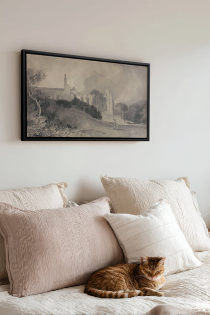 VERHÜLLTE SPUREN, Werk auf gespannter Leinwand