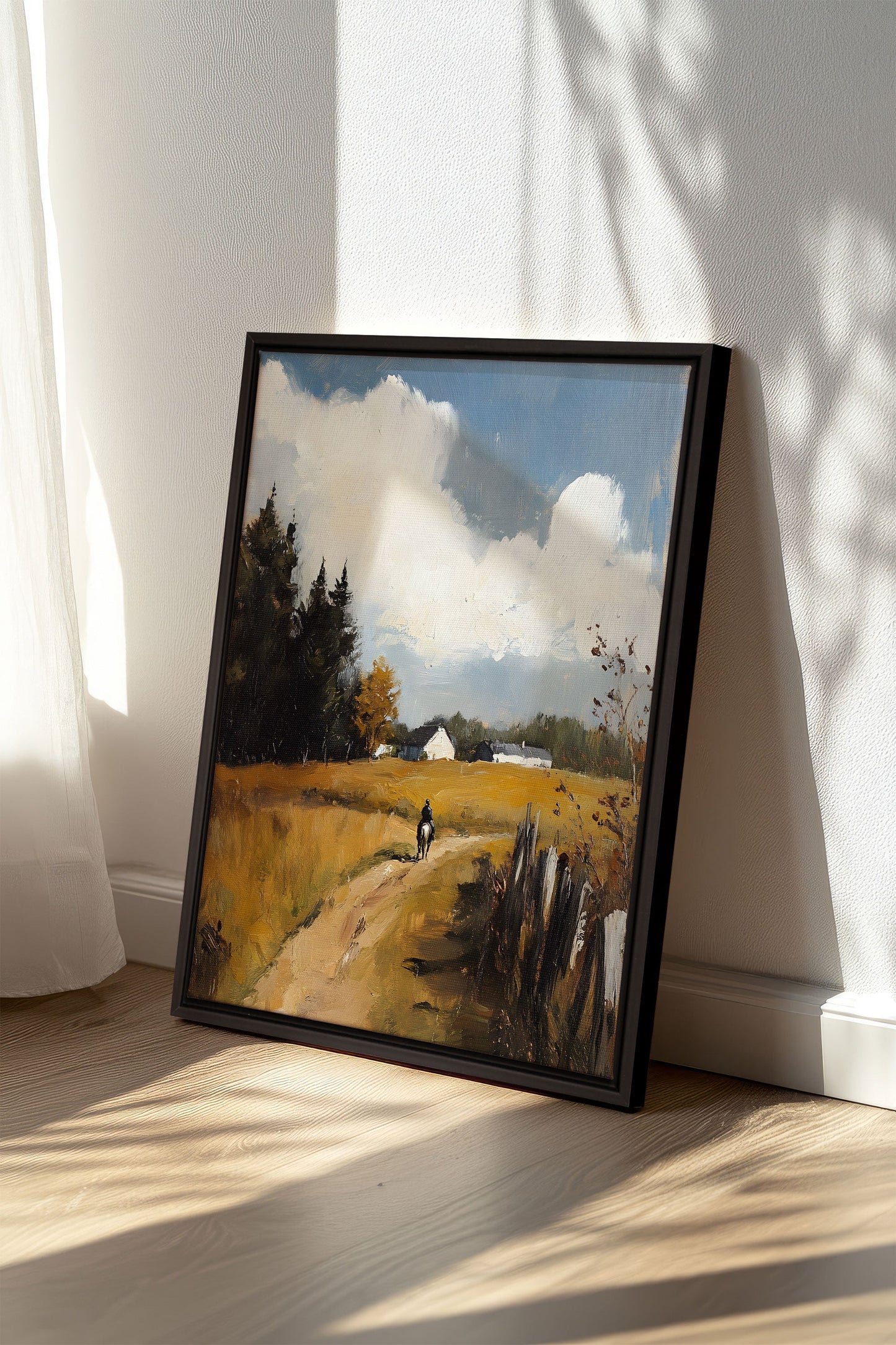 DURCH DIE FELDER, Werk auf gespannter Leinwand