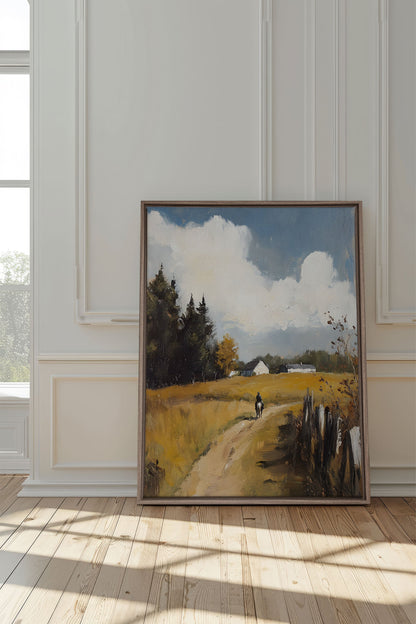 DURCH DIE FELDER, Werk auf gespannter Leinwand