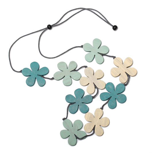 Wooden Flower Necklace