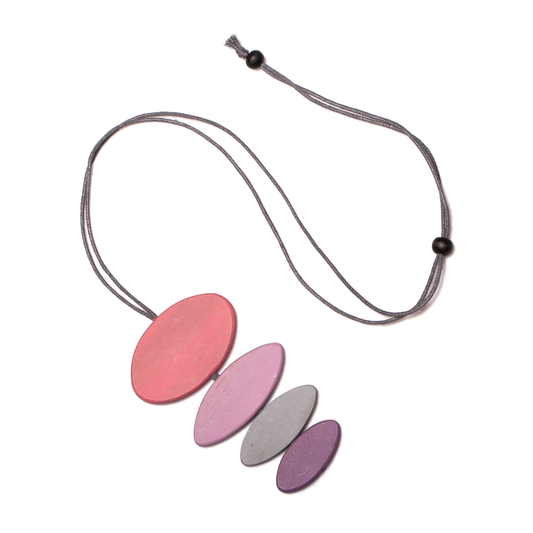 Four Part Oval wooden Pendant