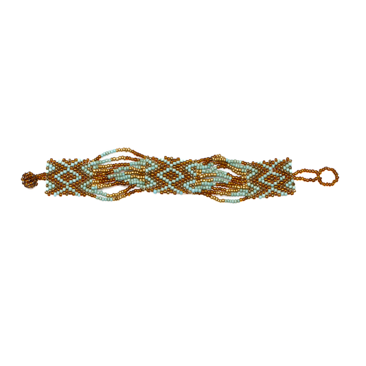 Narrow Aztec Style Wrap Bracelet