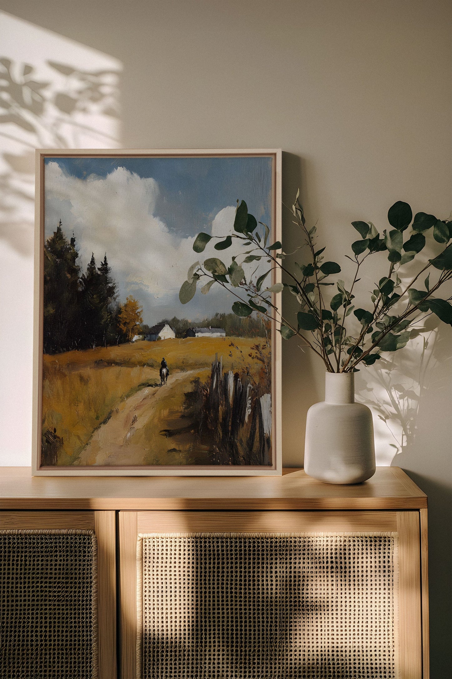DURCH DIE FELDER, Werk auf gespannter Leinwand
