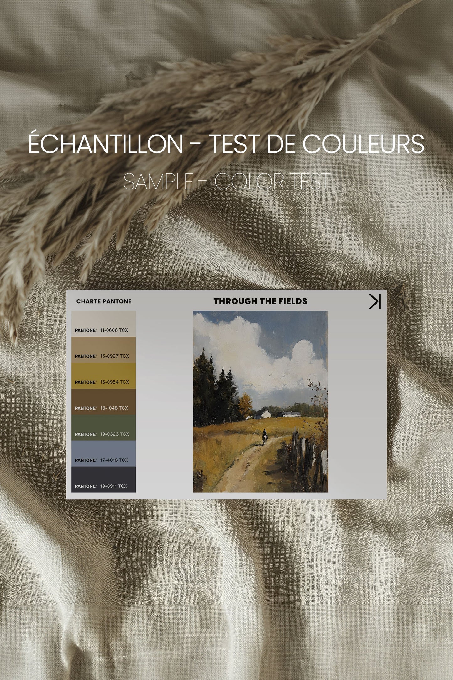 DURCH DIE FELDER, Werk auf gespannter Leinwand