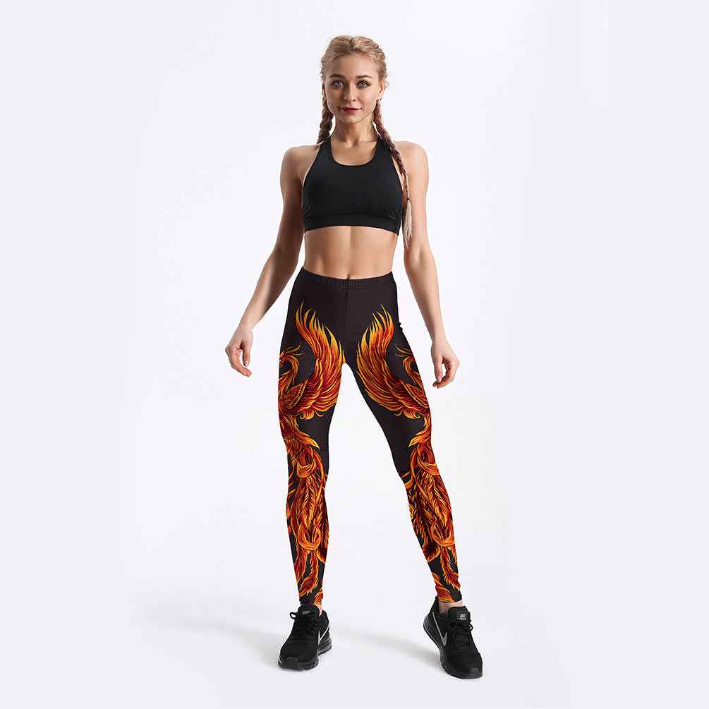 Rising Phoenix Yoga Workout Leggings – Women’s Fitness & Activewear Pants